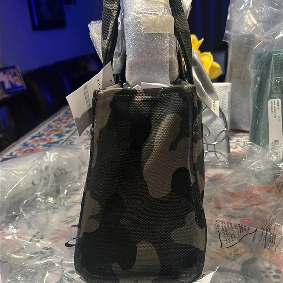 Coach Black and Gray Camouflage Tote 26